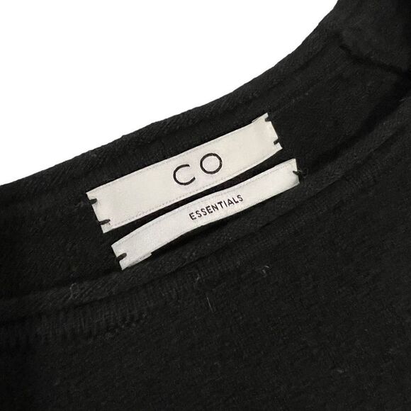 CO Essential Women's Black Crewneck Cashmere Sweater Size XL - Picture 3 of 13